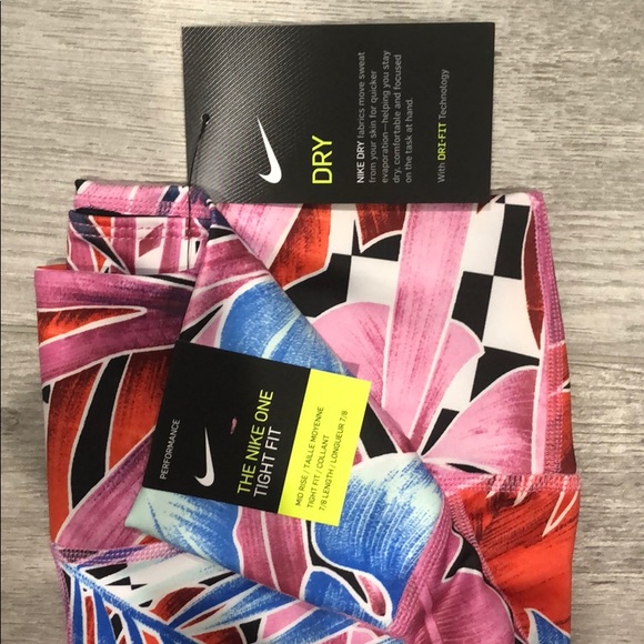 Nike 7/8 Mid-Rise Tropical Floral Print - Picture 7 of 8